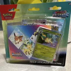 Pokemon TCG Prismatic Evolutions Tech Sticker 3 pack blister - Image 1