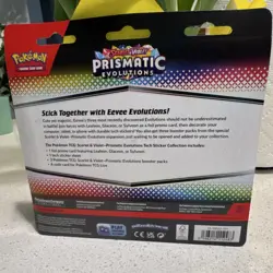 Pokemon TCG Prismatic Evolutions Tech Sticker 3 pack blister - Image 2