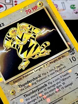 ELECTABUZZ 1 MP Reverse Holo 2 Foil Swirls WoTC Best Stamp Pokemon League Promo! - Image 3