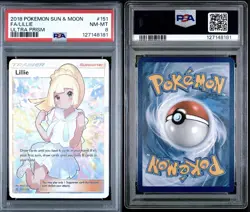 2018 POKEMON SUN & MOON ULTRA PRISM #151 FULL ART/LILLIE PSA 8 - Image 3