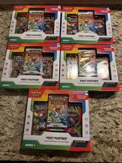 Pokemon - First Partner Illustration Collection - Series 1 - Lot Of 5 - IN HAND - Image 1