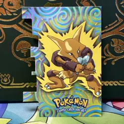 Pokemon Topps Series 2 Die Cut #65 Alakazam EV9 LP - Image 1
