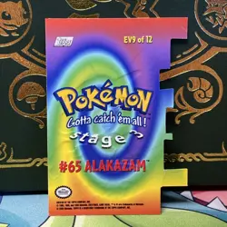 Pokemon Topps Series 2 Die Cut #65 Alakazam EV9 LP - Image 2