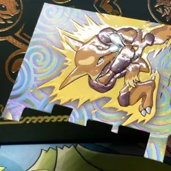 Pokemon Topps Series 2 Die Cut #65 Alakazam EV9 LP - Image 3