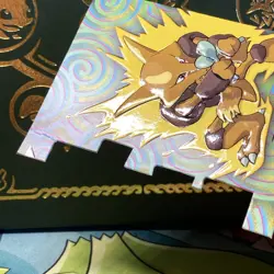 Pokemon Topps Series 2 Die Cut #65 Alakazam EV9 LP - Image 4