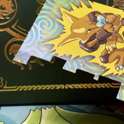 Pokemon Topps Series 2 Die Cut #65 Alakazam EV9 LP - Image 5