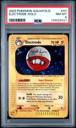 Pokemon Electrode H7/H32 Aquapolis PSA 8 - Image 1
