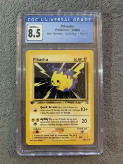 2000 Pokemon 1st Edition Pikachu 70/111 Neo Genesis CGC 8.5 (PSA BGS) NM/MINT+ - Image 1