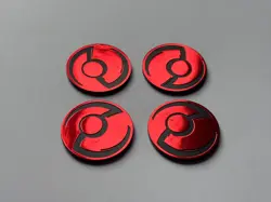 POKEMON PROFESSOR PROGRAM Set of 4 Red Metallic plastic coins - Image 3