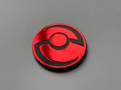 POKEMON PROFESSOR PROGRAM Set of 4 Red Metallic plastic coins - Image 5