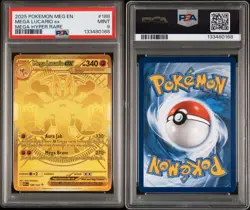 2025 Pokemon Meg En #188 Mega Lucario ex Mega Hyper Rare PSA 9 MINT - Image 2
