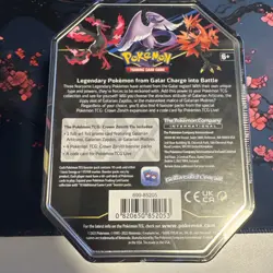 Pokemon TCG | Crown Zenith | Large Tin | New Sealed | Galarian Zapdos - Image 2