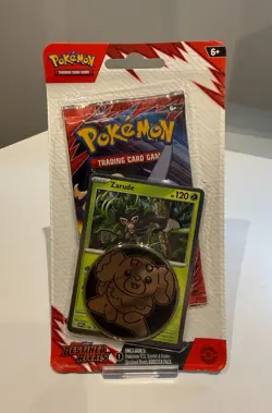 Pokemon TCG Destined Rivals Single Blister Pack Zarude promo - Image 1
