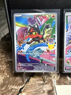 Rowlet, Litten & Popplio First Partner Illustration Collection Promo Set Pokemon - Image 3