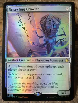 MTG TCG Foundations Scrawling Crawler 0132 Foil Rare - Image 1
