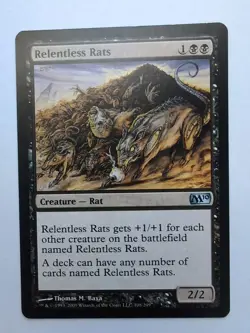 MTG Relentless Rats (M10) Core Set 2010 Regular Uncommon 108/249 - Image 1