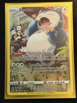 Pokemon Card Snorlax TG10/TG30 Full Art Lost Origin – Near Mint - Image 1