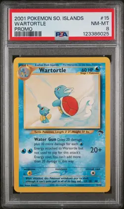 PSA 8 NM-MT Wartortle Southern Islands Promo Pokemon Card 15/18 - Image 1