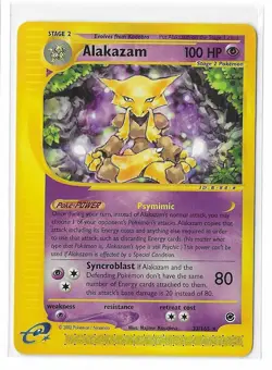 Alakazam 33/165 Non Holo Rare Expedition WOTC E-Reader Pokemon TCG Card NM - Image 1