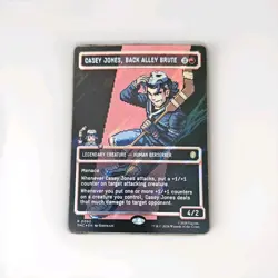 MTG Casey Jones, Back Alley Brute #0090 SURGE FOIL BORDERLESS PIXEL CARD TMNT - Image 1