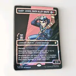 MTG Casey Jones, Back Alley Brute #0090 SURGE FOIL BORDERLESS PIXEL CARD TMNT - Image 2
