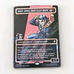 MTG Casey Jones, Back Alley Brute #0090 SURGE FOIL BORDERLESS PIXEL CARD TMNT - Image 3