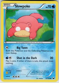 Pokemon Slowpoke 23/108 Dark Explorers Common card - Image 1