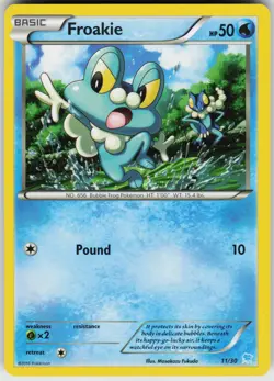Pokemon Froakie (11) 11/30 XY Trainer Kit: Pikachu Libre & Suicune Common card - Image 1