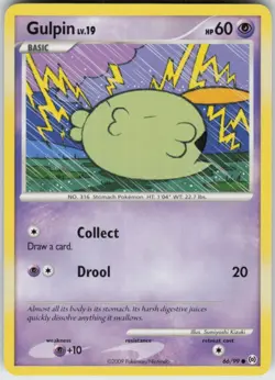 Pokemon TCG Gulpin (66) 66/99 Arceus Common card Normal - Image 1