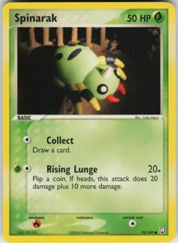 Pokemon TCG Spinarak 78/109 Team Rocket Returns Common card Normal NM - Image 1