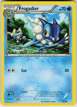 Pokemon Frogadier (21) 21/30 XY Trainer Kit: Pikachu Libre & Suicune Common card - Image 1