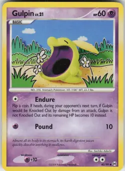 Pokemon TCG Gulpin (40) 40/99 Arceus Uncommon card Normal - Image 1