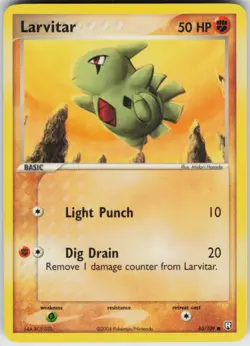Pokemon TCG Larvitar 63/109 Team Rocket Returns Common card Normal NM - Image 1