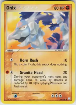 Pokemon TCG Onix 69/109 Team Rocket Returns Common card Normal NM - Image 1