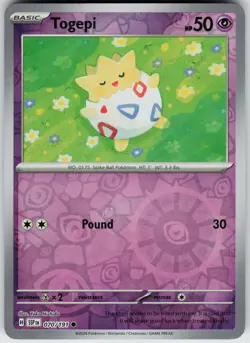 Togepi 070/191 Reverse Holo Near Mint SV08: Surging Sparks Pokemon card - Image 1