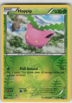 Pokemon TCG Hoppip 1/124 Dragons Exalted Common card Reverse Holo NM - Image 1