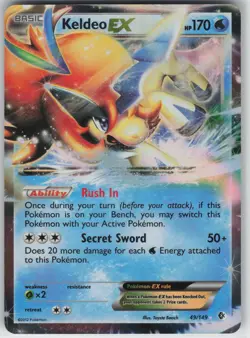 Pokemon TCG Keldeo EX 45/113 Legendary Treasures Ultra Rare card Unlimited Holof - Image 1