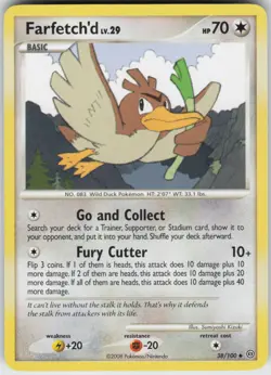 Pokemon TCG Farfetch'd 38/100 Stormfront Uncommon card Normal - Image 1