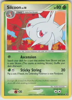 Pokemon TCG Silcoon 63/127 Platinum Uncommon card Normal - Image 1