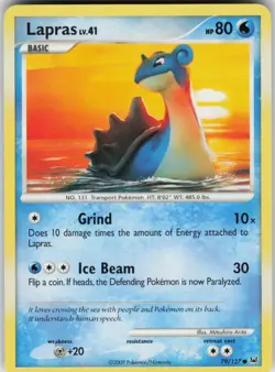 Pokemon TCG Lapras 79/127 Platinum Common card Normal - Image 1