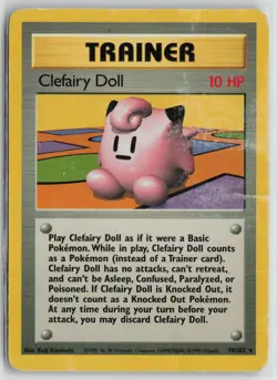 Pokemon DAMAGED Clefairy Doll 070/102 Base Set Normal card - Image 1