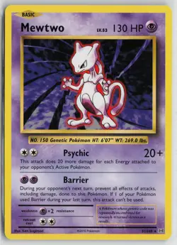 Pokemon Mewtwo 51/108 XY - Evolutions Normal card - Image 1