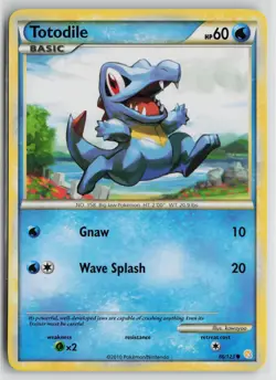 Pokemon Totodile 86/123 HeartGold SoulSilver NM card Normal - Image 1