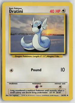 Dratini 026/102 Base Set Uncommon Pokemon card - Image 1
