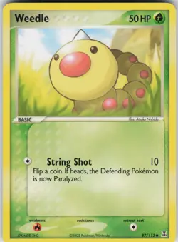 Pokemon TCG Weedle 87/113 Delta Species Common card Normal NM - Image 1