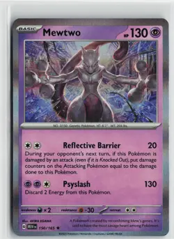 Pokemon Mewtwo 150/165 SV: Scarlet & Violet 151 holo card Near Mint - Image 1