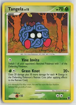 Pokemon Tangela 87/106 Great Encounters LP card Normal - Image 1