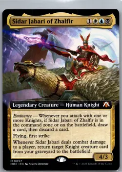 Sidar Jabari of Zhalfir (Extended Art) M Commander: March of the Machine 97 NM N - Image 1