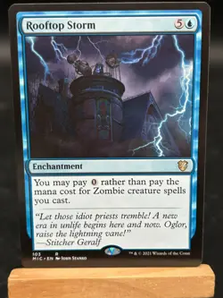 Rooftop Storm Commander: Innistrad: Midnight Hunt Non-Foil MTG NM - Image 1