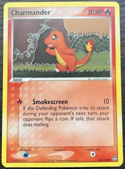 Charmander 48/108 Pokemon TCG EX Power Keepers Common Heavy Play HP - Image 1